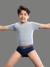 Pack of 2 Premium Cotton Combed Plain Boys' Brief with Ultimate Comfort -Black