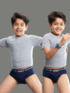 Pack of 2 Premium Cotton Combed Plain Boys' Brief with Ultimate Comfort -Black