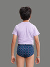 Pack of 2 Premium Cotton Combed Printed Boys' Brief with Contoured Pouch -Black