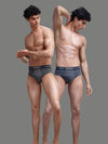 HINT IN METRO BRIEF # PLAIN - Grey (Pack of 2)