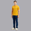 Hint Half Sleeve Polo T-Shirt with Flat Knit Collar and Cuff, Side Slit and No Pockets