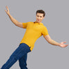 Hint Half Sleeve Polo T-Shirt with Flat Knit Collar and Cuff, Side Slit and No Pockets