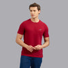 Hint Half Sleeve Round Neck T-Shirt with Elasticated Rib at Neck